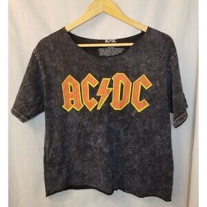 Live Nation Merchandise ACDC Black Women’s Mid Crop T Shirt Size M